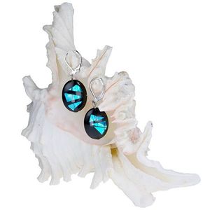 Lampglas Výrazné náušnice Turquoise Shards z perál Lampglas s rýdzim striebrom EP12 vyobraziť