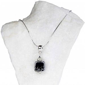 Lampglas Unikátny dámsky náhrdelník Dark Lady s perlou Lampglas NSA11 vyobraziť