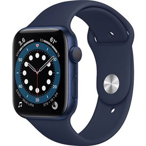 Apple Watch Series 6 40mm modrý hliník s námořnicky tmavomodrým sportovním řemínkem vyobraziť