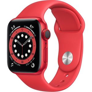 Apple Watch Series 6 40mm červený hliník s červeným sportovním řemínkem vyobraziť