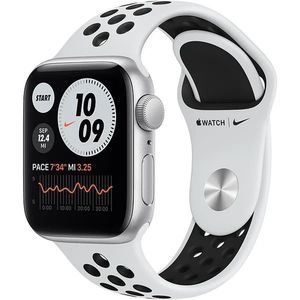 Apple Watch Series Nike SE 44mm stříbrný hliník s platinovým/černým sportovním řemínkem vyobraziť