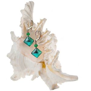 Lampglas Elegantné náušnice Emerald Princess s rýdzim striebrom v perlách Lampglas ERO1 vyobraziť