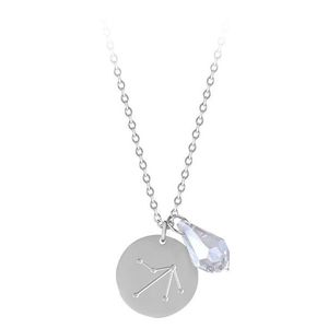 Troli Oceľový náhrdelník Strelec sa zirkónom (retiazka, 2x prívesok) vyobraziť