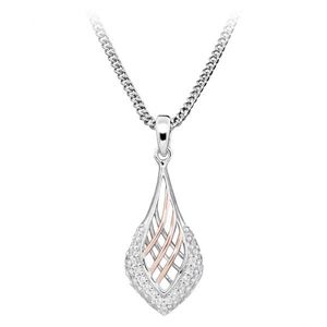 Silver Cat Elegantný bicolor náhrdelník so zirkónmi SC377 vyobraziť