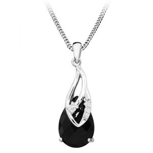 Silver Cat Elegantný náhrdelník s čiernym zirkónom SC387 vyobraziť