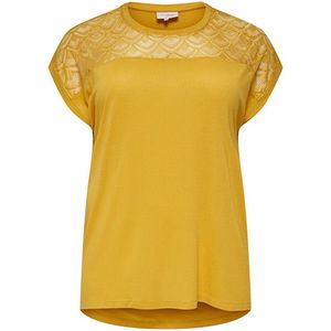 ONLY CARMAKOMA Dámske tričko CARFLAKE 15197908 Yolka Yellow 3XL/4XL vyobraziť