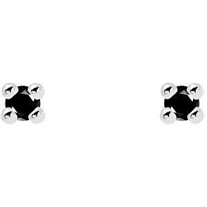 PDPAOLA Minimalistické náušnice zo striebra s čiernymi zirkónmi BLACK ESSENTIA Silver AR02-093-U vyobraziť