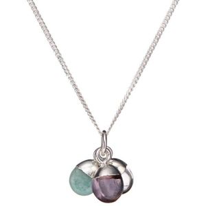 Decadorn Strieborný náhrdelník s polodrahokamami - uzdravenie, upokojenie a dôvera (retiazka, prívesok) vyobraziť