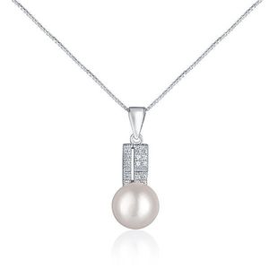 JwL Luxury Pearls Elegantný náhrdelník s pravou perlou a zirkónmi JL0645 (retiazka, prívesok) vyobraziť