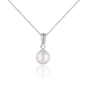 JwL Luxury Pearls Elegantný náhrdelník s morskou perlou Akoya a kryštály JL0658 (retiazka, prívesok) vyobraziť
