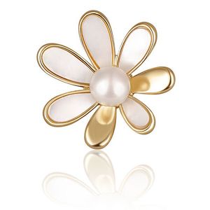 JwL Luxury Pearls Pozlátená brošňa 2v1 s pravou bielou perlou a perleťou JL0661 vyobraziť