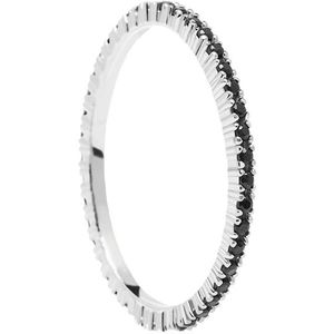 PDPAOLA Minimalistický prsteň zo striebra s čiernymi zirkónmi Black Essential Silver AN02-348 50 mm vyobraziť