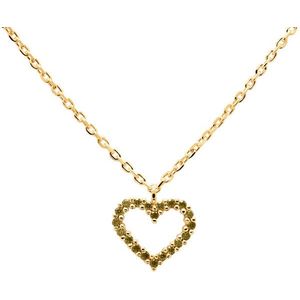 PDPAOLA Nežný pozlátený náhrdelník so srdiečkom Olive Heart Gold CO01-223-U (retiazka, prívesok) vyobraziť