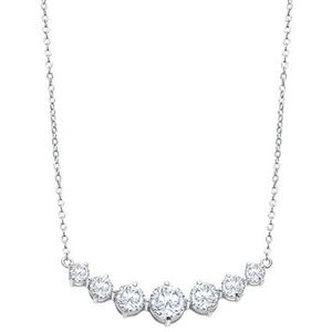 Lotus Silver Luxusný strieborný náhrdelník s čírymi kryštálmi Swarovski LP2013-1 / 1 vyobraziť