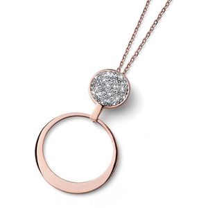 Oliver Weber Bronzový dizajnový náhrdelník s kryštálmi Swarovski Cloud 12150RG vyobraziť