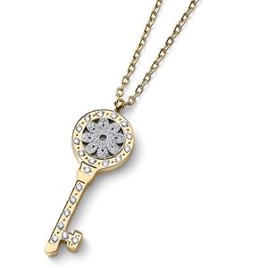 Oliver Weber Pozlátený náhrdelník Kľúč s čírymi zirkónmi Swarovski Unlock 12159G vyobraziť