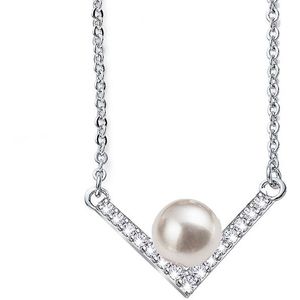 Oliver Weber Elegantný náhrdelník s perlou a kryštály Swarovski Point Pearl 12160 vyobraziť