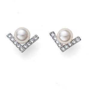 Oliver Weber Elegantné náušnice kôstky s perlou a kryštály Swarovski Point Pearl 22917 vyobraziť