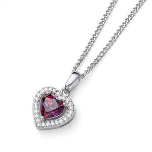 Oliver Weber Romantický strieborný náhrdelník Srdce sa zirkónmi Swarovski Forever 61164 FUX (retiazka, prívesok) vyobraziť