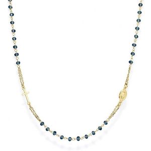 Amen Pozlátený strieborný náhrdelník s kryštálmi Rosary CROGBL3 vyobraziť