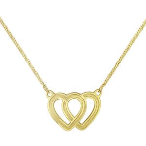 Praqia Nádherný pozlátený náhrdelník s prepojenými srdci Lovela N6255 vyobraziť