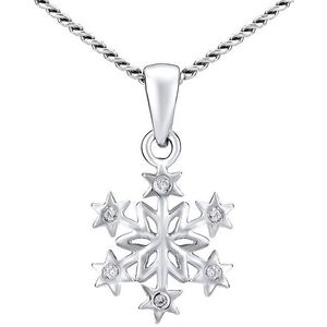 Silvego Strieborný náhrdelník Snehová vločka ZTJ81189VSW (retiazka, prívesok) vyobraziť