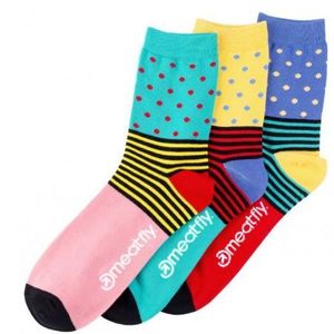 Meatfly 3 PACK - ponožky Stripe s Dot socks - S19 Multi pack 36-39 vyobraziť