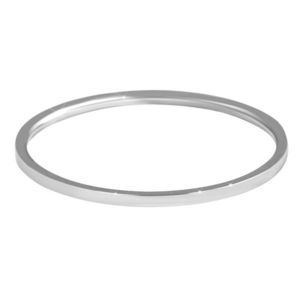 Troli Elegantný minimalistický prsteň z ocele Silver 52 mm vyobraziť