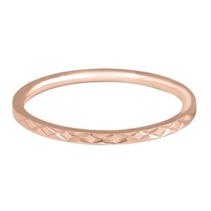 Troli Pozlátený minimalistický prsteň z ocele s jemným vzorom Rose zlaté 52 mm vyobraziť