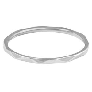 Troli Minimalistický oceľový prsteň s jemným dizajnom Silver 52 mm vyobraziť