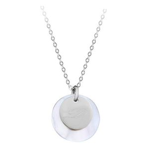 Troli Elegantný oceľový náhrdelník s príveskami písmeno "D" vyobraziť