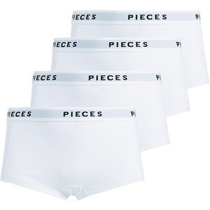 Pieces 4 PACK - dámske nohavičky Boxer PCLOGO 17106857 Bright White XS vyobraziť