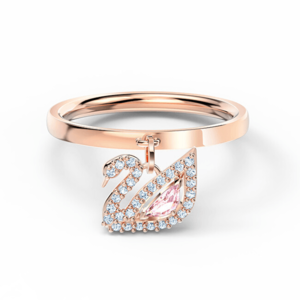 Swarovski Bronzový prsteň pre ženy s kryštálmi Dazzling Swan 5569922 50 mm vyobraziť