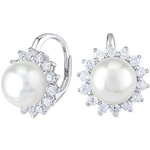 Silvego Krásne strieborné náušnice s pravou bielou perlou LPS0156A vyobraziť