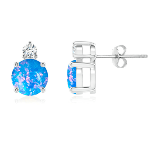 JVD Nežné strieborné náušnice s modrými syntetickými opály SVLE0846XH2O300 vyobraziť