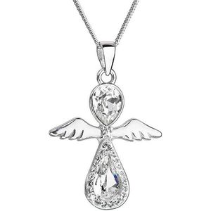 Evolution Group Nežný strieborný náhrdelník Anjel s kryštálmi Swarovski 32072.1 (retiazka, prívesok) vyobraziť