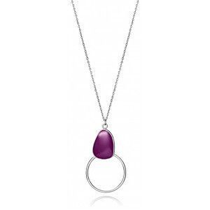 Viceroy Oceľový náhrdelník s fialovou ozdobou Fashion 15044C01000 vyobraziť