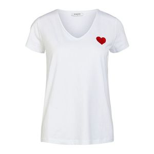 Pieces Dámske tričko 17102921 bright white red heart XS vyobraziť