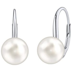 Silvego Strieborné náušnice s bielou perlou Swarovski ® Crystals VSW018ELPS vyobraziť