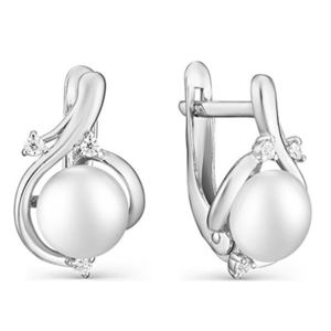 JVD Elegantné perlové náušnice so zirkónmi SVLE0913XH2P100 vyobraziť