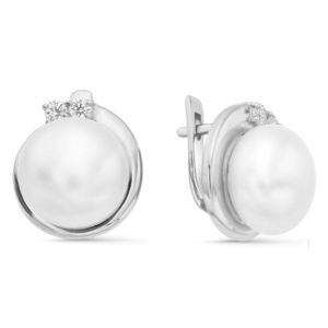 JVD Elegantné perlové náušnice so zirkónmi SVLE0914XH2P100 vyobraziť