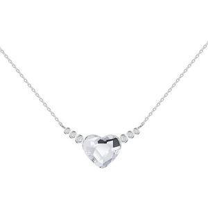 Preciosa Romantický strieborný náhrdelník Srdce s českým krištáľom Preciosa With Love 6144 00 vyobraziť