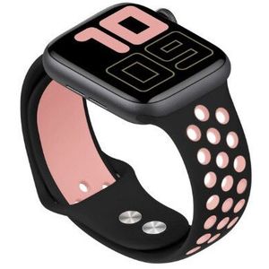 4wrist Silikonový řemínek pro Apple Watch - Černá/Světle růžová 38/40 mm vyobraziť