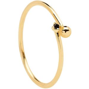 PDPAOLA Pozlátený minimalistický prsteň zo striebra BLACK ESSENTIA Gold AN01-132 50 mm vyobraziť