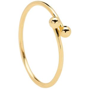 PDPAOLA Pozlátený minimalistický prsteň zo striebra AURA Gold AN01-128 50 mm vyobraziť
