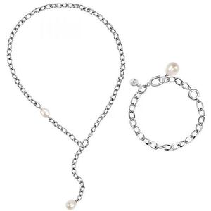 Morellato Exkluzívna oceľová sada šperkov s perlami Oriente SARI16 (multifunkčný náhrdelník + náramok) vyobraziť