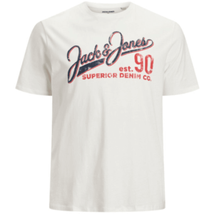 Jack&Jones PLUS Pánske tričko JJELOGO Regular Fit 12182502 Cloud Dancer XXL vyobraziť