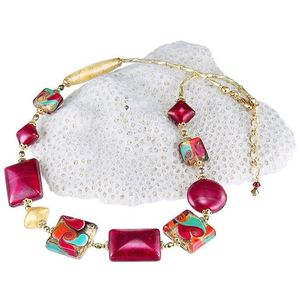 Lampglas Skvostný náhrdelník Indian Summer s 24 karátovým zlatom v perlách Lampglas NRO6 vyobraziť