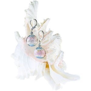 Lampglas Pôvabné náušnice Pastel Dream s rýdzim striebrom v perlách Lampglas ERO8 vyobraziť