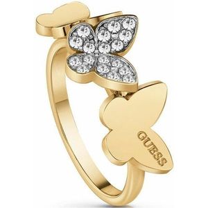 Guess Elegantný pozlátený prsteň s motýľmi UBR78004 56 mm vyobraziť